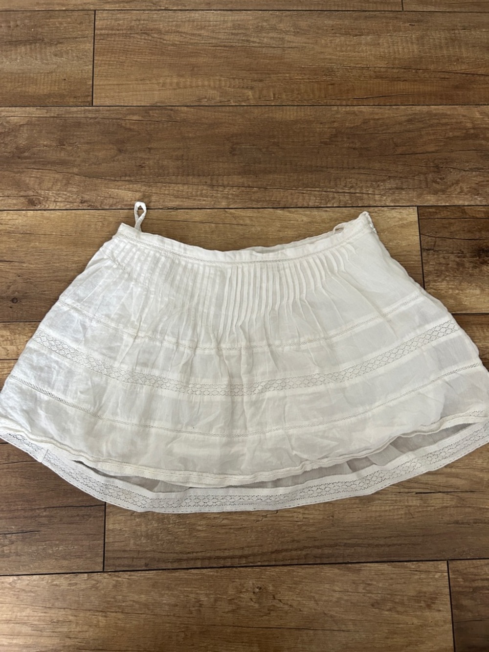 Women’s White Tiered Cotton Skirt
